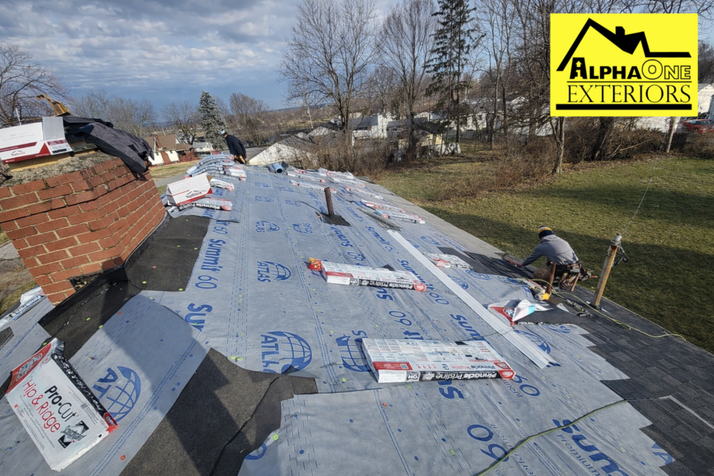 Residential Roof Work In Progress