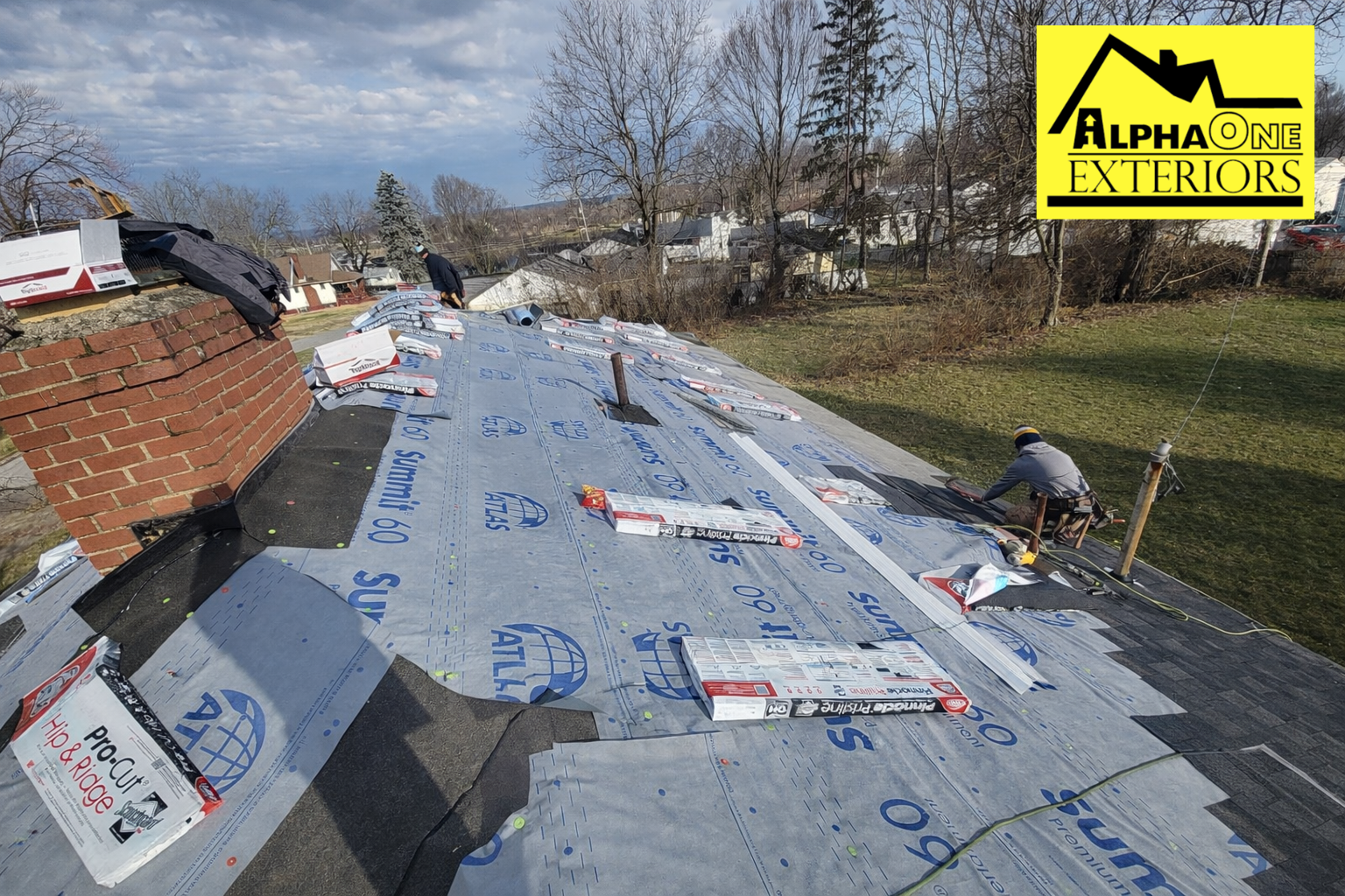 Residential Roof Work In Progress