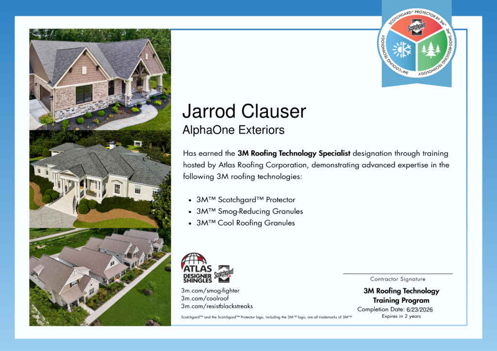 3M Roofing Technology Specialist Training Certificate